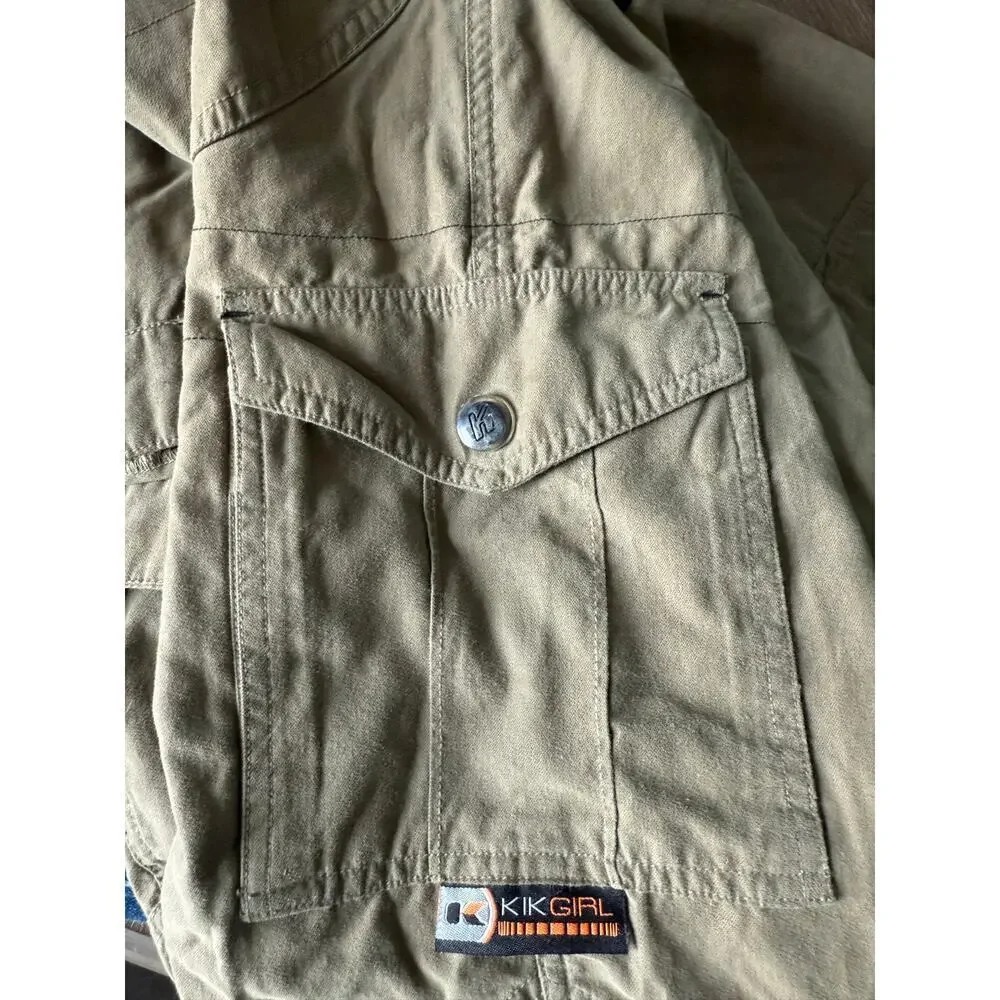 Rare KIKGIRL Vintage Straight-Leg Cargo Pants Brown Size 3 - Picture 6 of 10